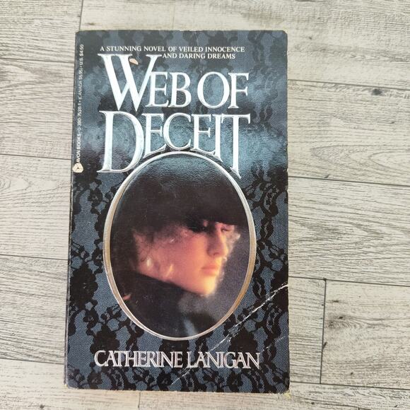 WEB OF DECEIT Catherine Lanigan‎ 1987 First Avon Printing Paperback - Picture 11 of 12